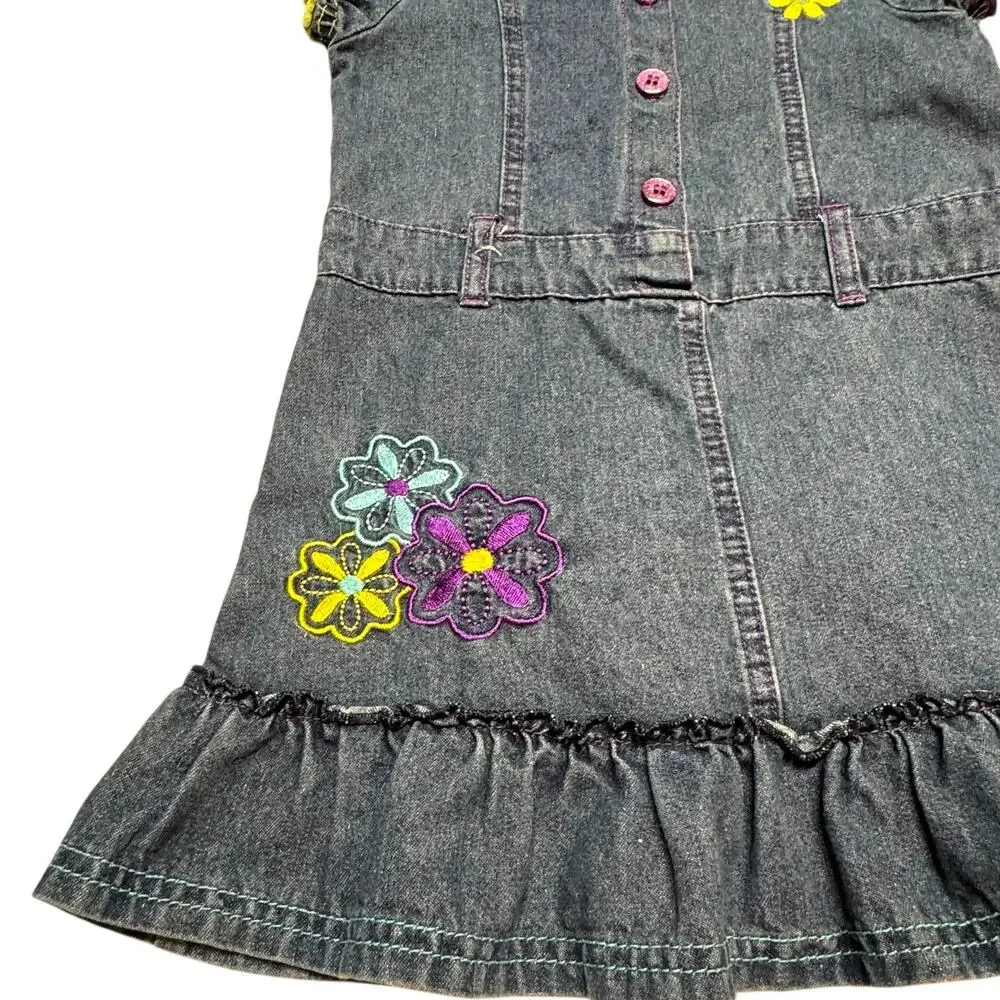 Carter's Embroidered Flower Denim Dress 5